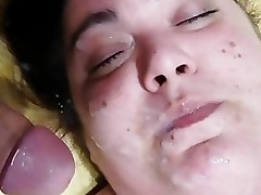 Bbw soft billet gather up facialized for ages c in depth she',s jerking herself